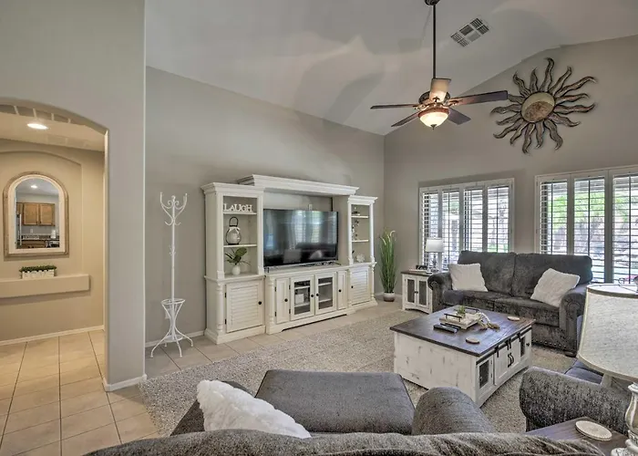 Pool, Hot Tub & Patio: Mesa Oasis Desert Getaway